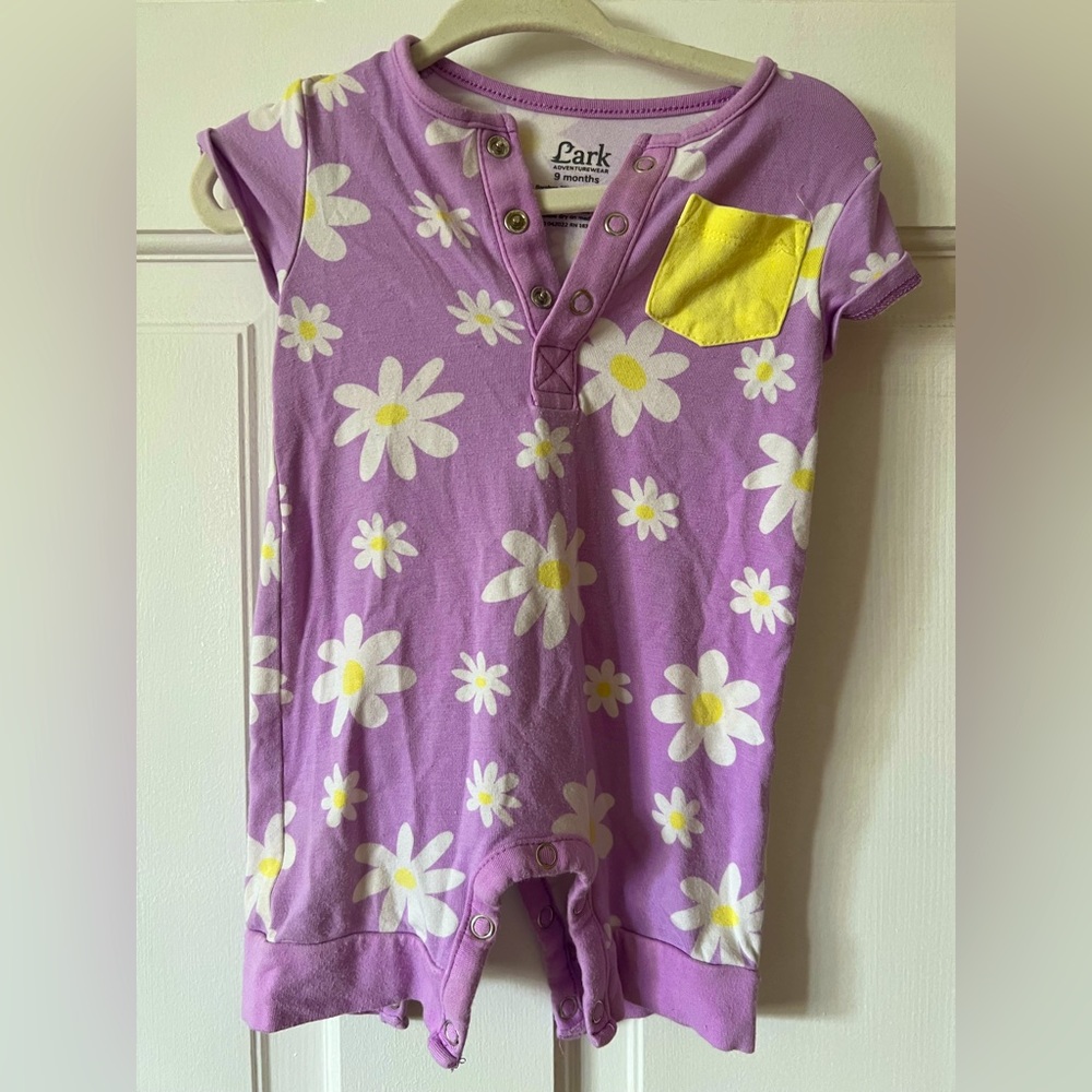 Purple Floral Kids One Piece
